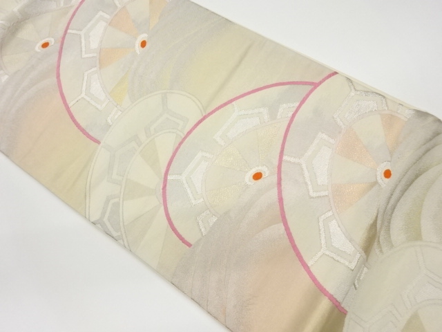 リサイクル　片輪車模様織出し袋帯